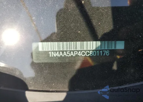 2012 Nissan Maxima S z USA, uszkodzony, nr VIN 1N4AA5AP4CC801176